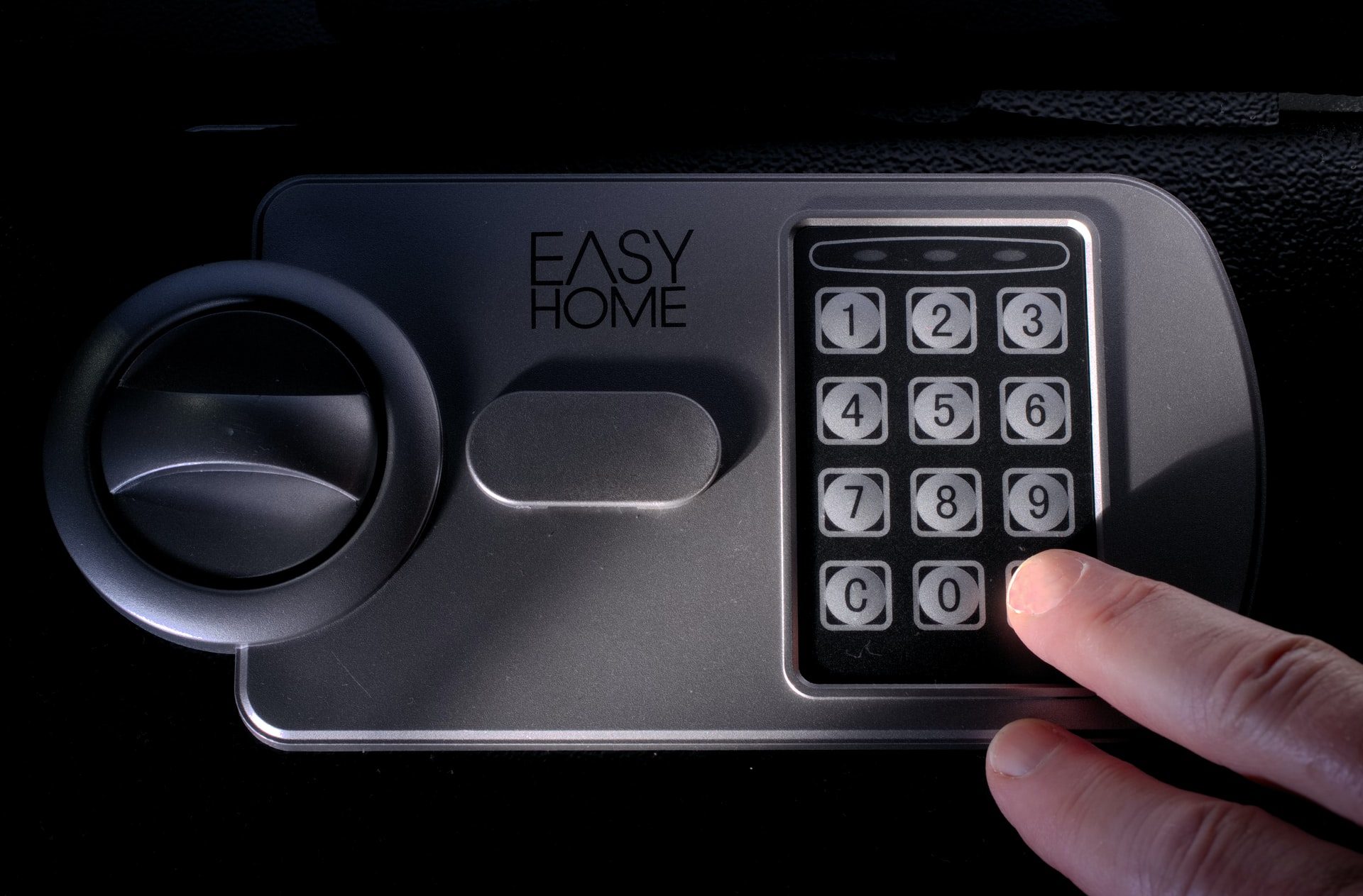 A keypad for a locking mechanism.