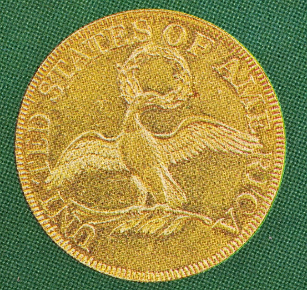 A gold eagle coin.