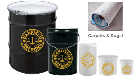 Garfield Refining drum for dental scraps, precious metals ready to refine