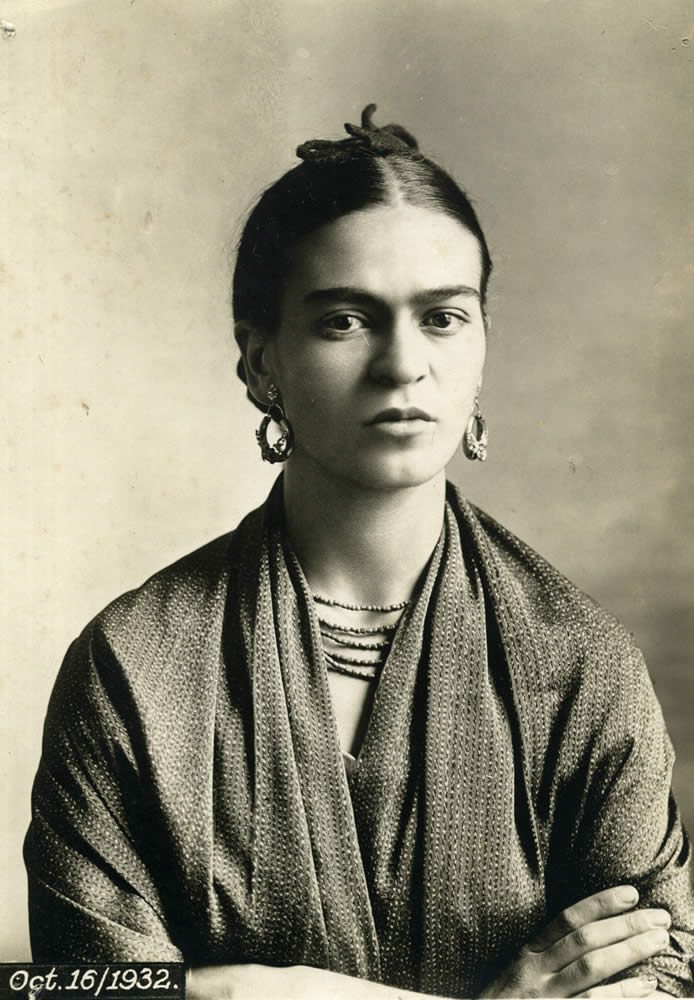 A portrait of Frida Kahlo from 1932