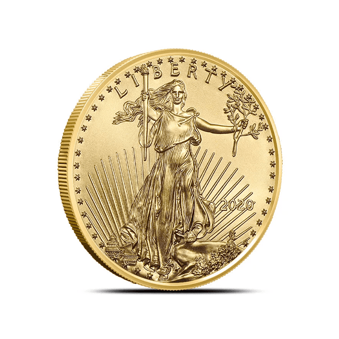 gold eagle bullion displayed to buy