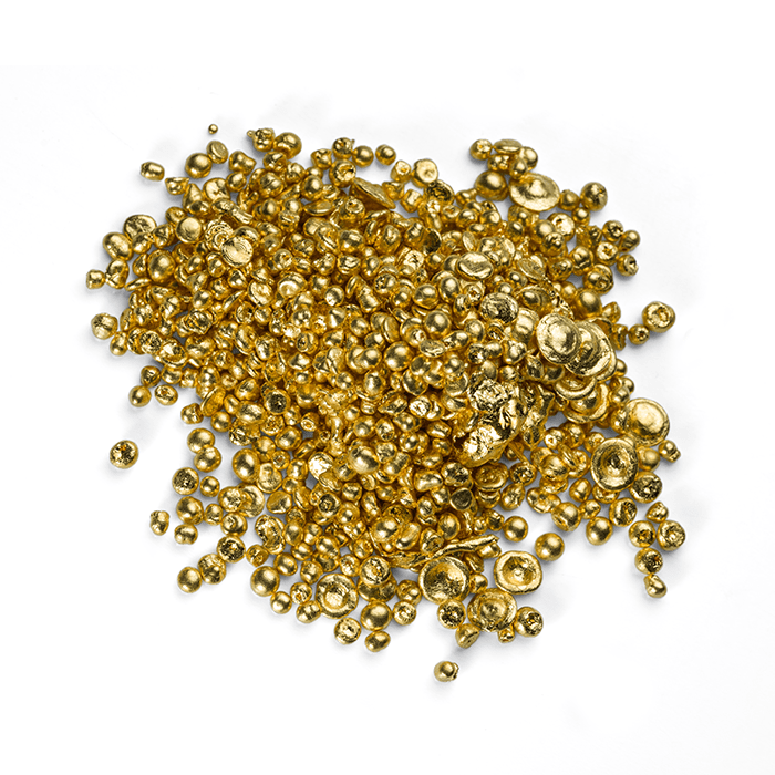 gold casting grain bullion displayed to buy