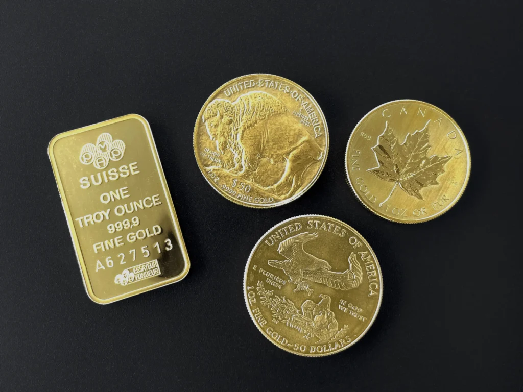 Gold bullion and coins