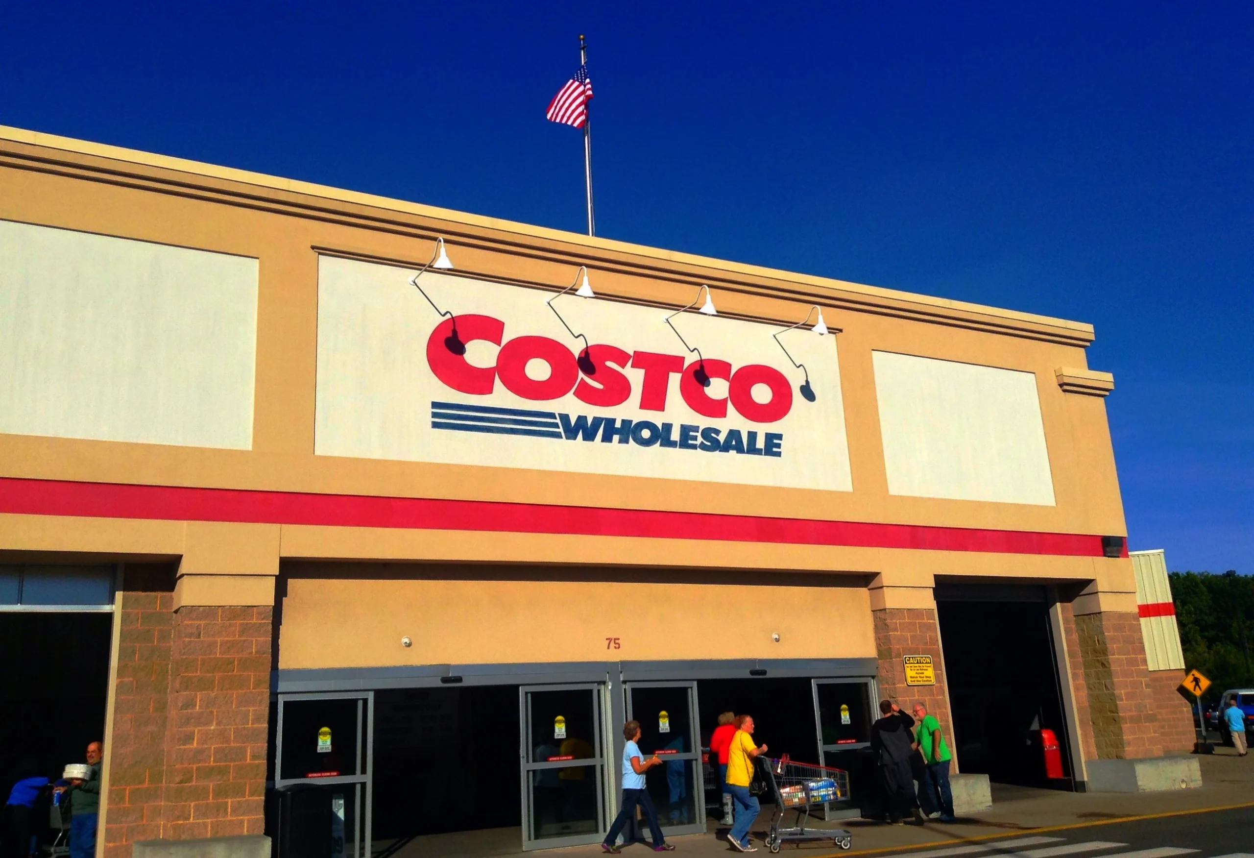 Front entrance of a Costco Wholesale store