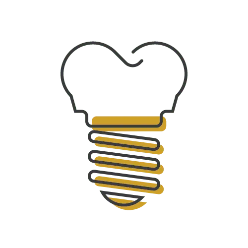 Sketch of a dental implant