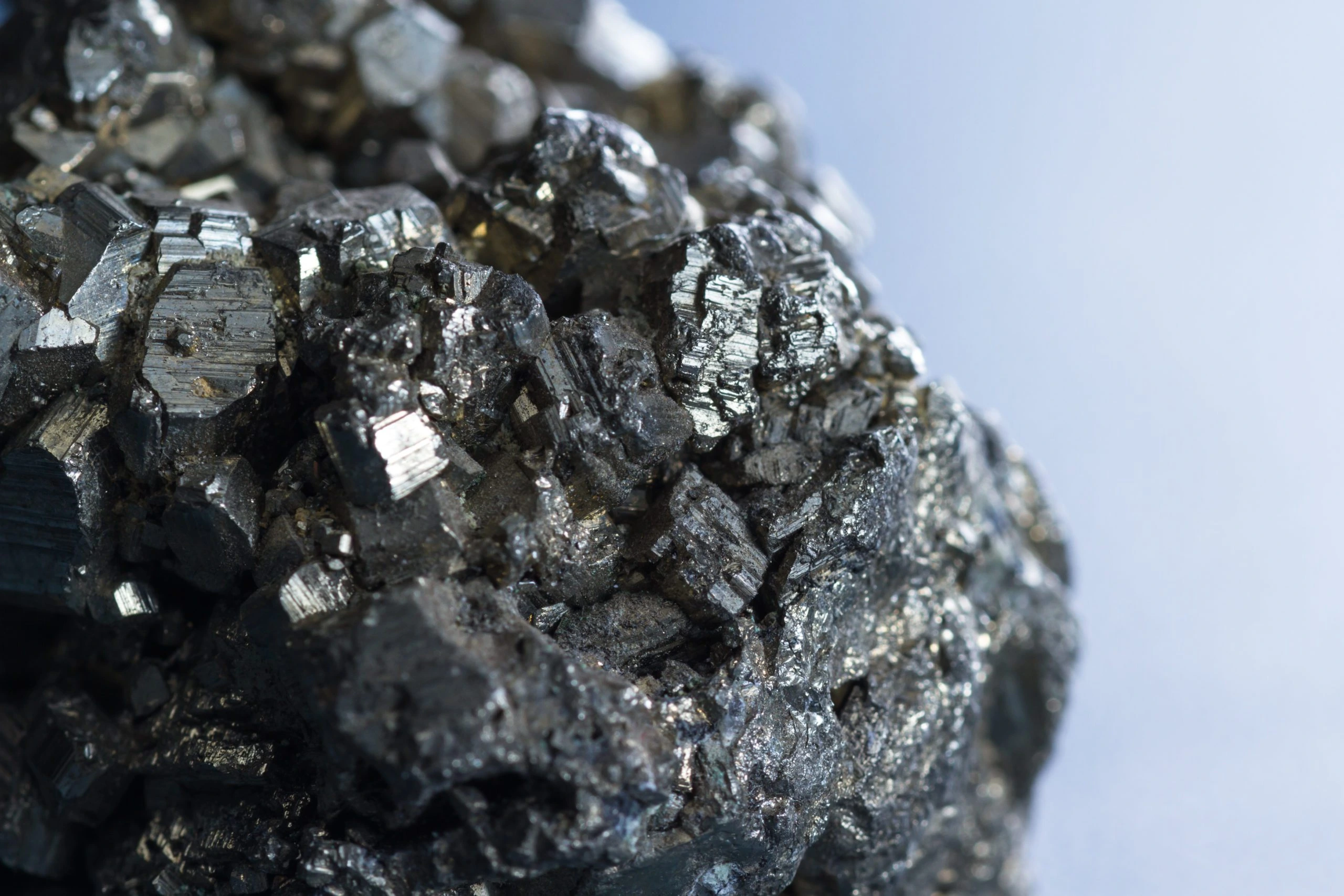 Iron pyrite or fools gold, often used as fake gold