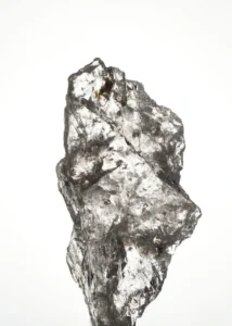 Raw platinum on white background