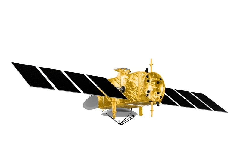 JASON-3 spacecraft on white background