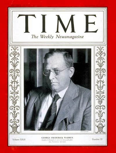 George F. Warren featured on Time Magazine cover, credit FindGraves.com